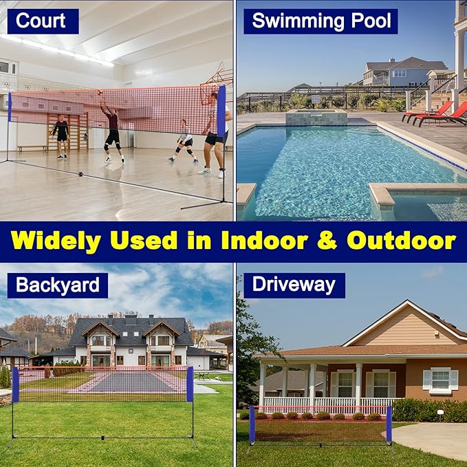 Portable Badminton Net Small S - Badminton Area ulasan dan harga